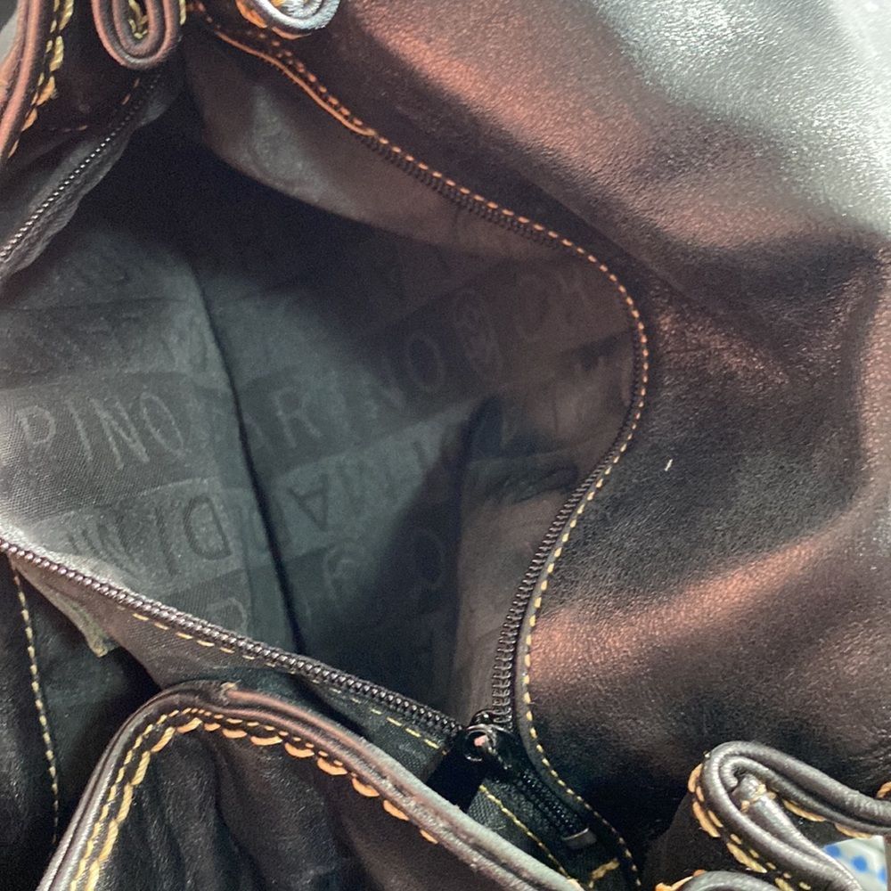 Marino Orlandi Black Soft Leather Shoulder Tote Bag Purse - Picture 8 of 16